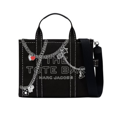 THE TROMPE L'OEIL CHARM CANVAS MEDIUM TOTE BAG